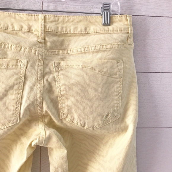 Express Yellow Print Stella Ankle Skinny Jeans - Picture 7 of 7